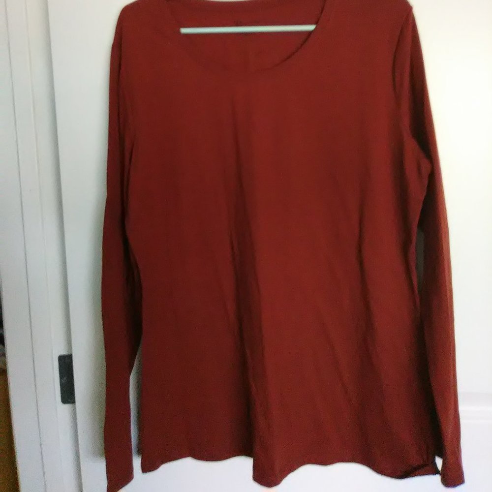 Brown long sleeve T shirt